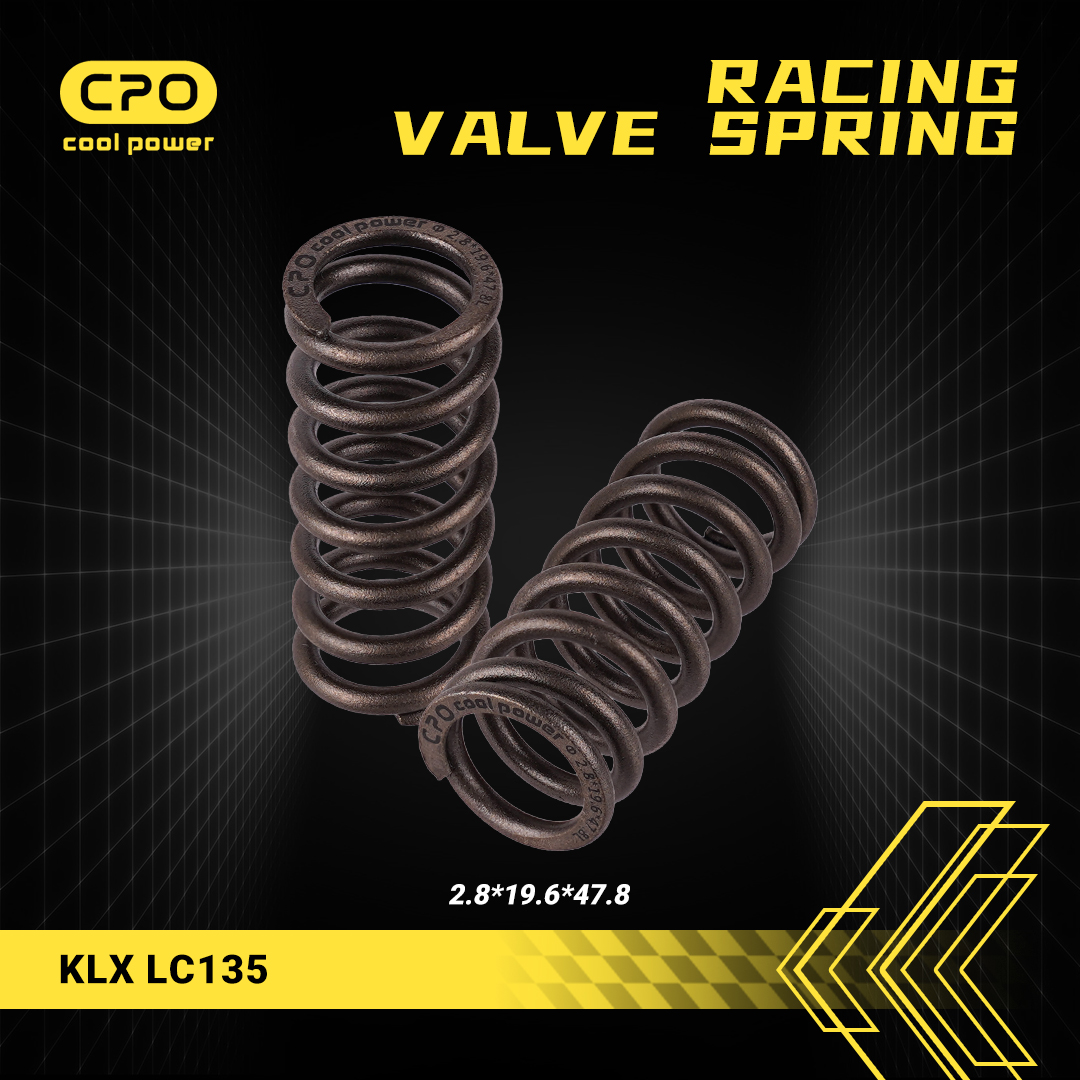 Its function is not only to return the valve to the closed position precisely and precisely, but also to hold the valve while it opens.
This is because in competition or high-performance engines, the valve opening and closing usually occurs more quickly, as the engine rpm increases after the engine has been modified.
As a result, valve springs with special capabilities are needed to prevent the valves from colliding during overlapping.