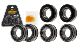 Professional manufacturing: High-quality bearings, more flexible steering system. Professional manufacturing, stable performance and high reliability. High-quality material: It is made of high-quality aluminum alloy material with maximum durability. Strong and durable, not easy to wear. It has good wear resistance, high temperature resistance, resistance and aging resistance, and has a long service life. Package: 1 Set X Steering Bearing Kit .We care about our valued buyers, and each of our car accessories is carefully tested and inspected before delivery.We offer 12 month service, If you have any questions during the 12 month warranty period, please feel free to contact us for return or exchange.